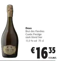 Colruyt Deus Brut des Flandres Cuvée Prestige sterk blond bier 11,5 % vol 75 cl aanbieding