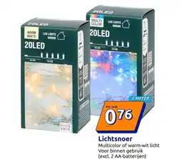 Action Lichtsnoer 2 METER aanbieding