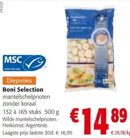 Colruyt Boni Selection Mantelschelpnoten Zonder Koraal aanbieding