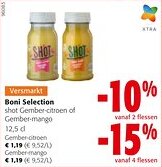 Colruyt Boni Selection Shot Gember citroen of Gember Mango aanbieding