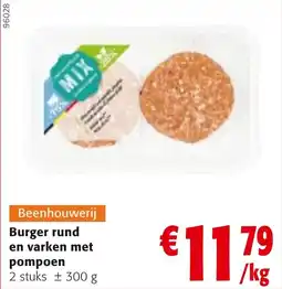 Colruyt Burger rund en Varken met Pompoen aanbieding