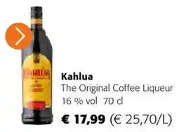 Colruyt Kahlua The Original Coffee Liqueur 16 % vol aanbieding