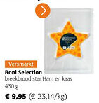 Colruyt Boni Selection breekbrood ster Ham en kaas aanbieding