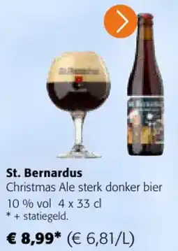 Colruyt St. Bernardus Christmas Ale sterk donker bier 10% vol aanbieding