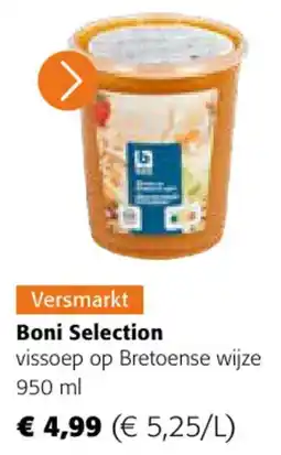Colruyt Boni Selection vissoep op Bretoense wijze aanbieding