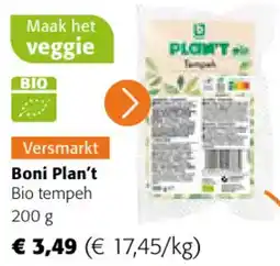 Colruyt Boni Plan't Bio tempeh aanbieding