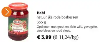 Colruyt Habi Natuurlijke Rode Bosbessen aanbieding