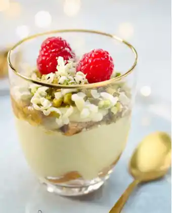 Colruyt Pistachetiramisu met passievrucht en frambozen aanbieding