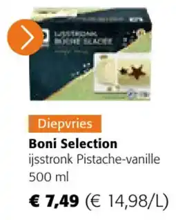 Colruyt Boni Selection ijsstronk Pistache-vanille aanbieding