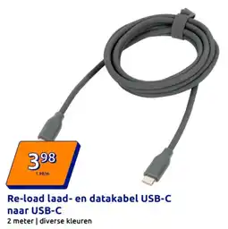 Action Re-load laad- en datakabel USB-C naar USB-C aanbieding
