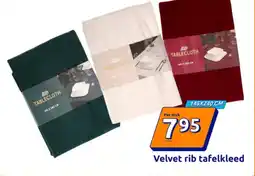 Action Velvet Rib Tafelkleed aanbieding