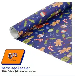 Action Kerst Inpakpapier aanbieding