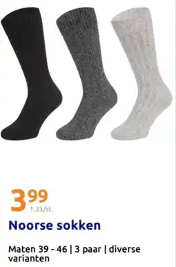 Action Noorse sokken aanbieding