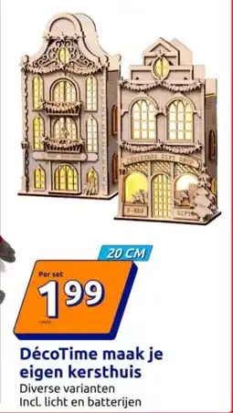 Action DécoTime maak je eigen kersthuis aanbieding