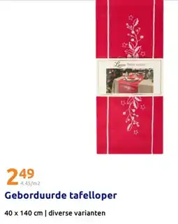 Action Geborduurde tafelloper aanbieding