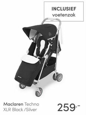 Baby & Tiener Maclaren techno xlr black -silver aanbieding