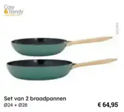 Multi bazar Cosy & Trendy Set van 2 braadpannen aanbieding