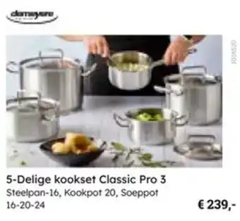Multi bazar 5 Delige kookset Classic Pro 3 aanbieding