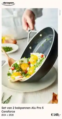 Multi bazar Set van 2 Bakpannen Alu Pro 5 Ceraforce aanbieding