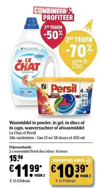 Delhaize Persil discs kleur wasmiddel aanbieding