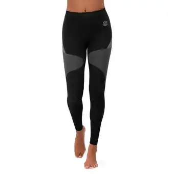 Decathlon Dames Wintersport compressiebroek Ultradry Zwart aanbieding