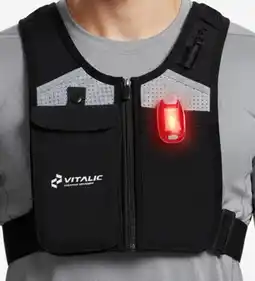 Decathlon Reflecterend Hardloopvest met telefoonhouderen verlichting aanbieding