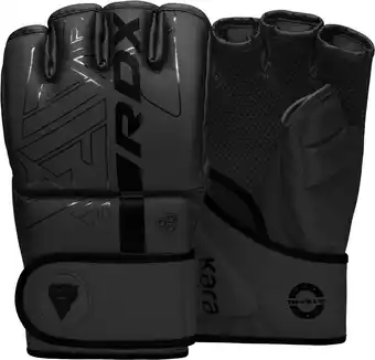 Decathlon F6 Kara MMA Grappling Gloves Zwart - Zwart - Maat L aanbieding