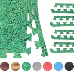 Decathlon 8 eindstukken Groen voor Beschermingsmatten - Puzzel matten aanbieding