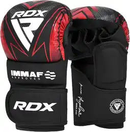 Decathlon IMMAF Shooter Grappling Gloves MMA Rood - Maat: L aanbieding