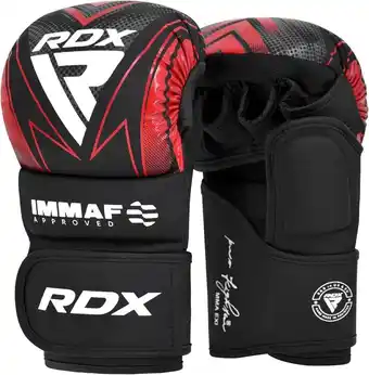 Decathlon IMMAF Shooter Grappling Gloves MMA Rood - Maat: L aanbieding