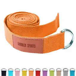 Decathlon Yoga riem - 260 x 3,8 cm - Katoen - Gesp - Oranje aanbieding