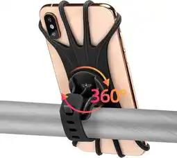 Decathlon ROCKBROS Universele Fietshouder 360° Draaibaar Silicone 4-6,8 Zwart Blauw aanbieding