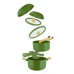 Electro Depot Kookset MENASTYL SUPERBALL 8-delig olive aanbieding