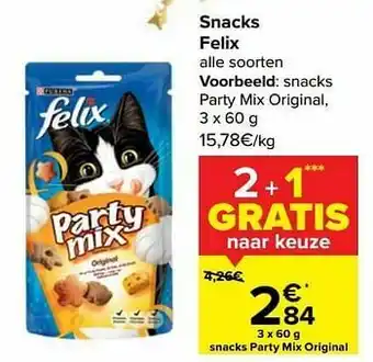 Carrefour Snacks party mix original aanbieding