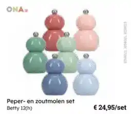 Multi bazar ONAs Peper en Zoutmolen set Betty aanbieding