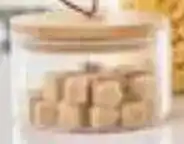 Multi bazar Glazen voorraadpot met bamboe deksel aanbieding