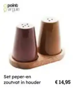 Multi bazar Set Peper en Zoutvat in Houder aanbieding