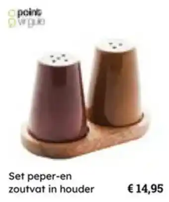 Multi bazar Set Peper en Zoutvat in Houder aanbieding