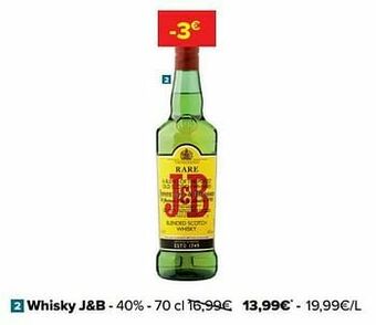Carrefour Whisky j+b aanbieding