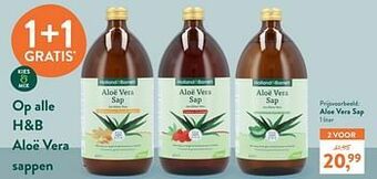 Holland & Barrett Aloe vera sap aanbieding