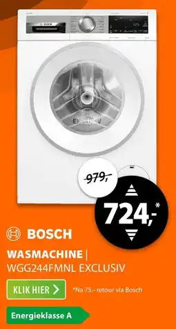 Expert Bosch Wasmachine WGG244FMNL Exclusiv aanbieding