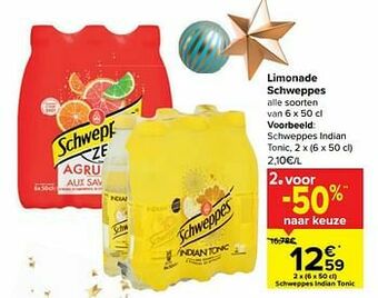 Carrefour Schweppes indian tonic aanbieding