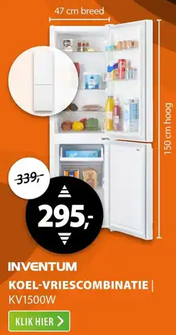 Expert Inventum Koel Vriescombinatie KV1500W aanbieding
