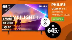 Expert Philips QLED 4K TV 65PUS8500 Ambilight (2025) aanbieding