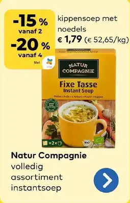 Bio Planet Natur Compagnie volledig assortiment instantsoep aanbieding