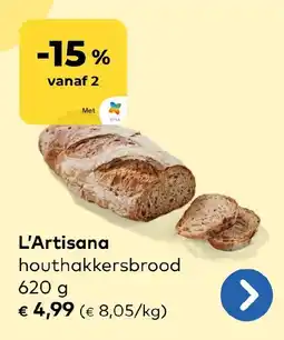 Bio Planet L'Artisana houthakkersbrood aanbieding