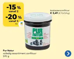 Bio Planet Pur Natur bosbessenconfituur aanbieding