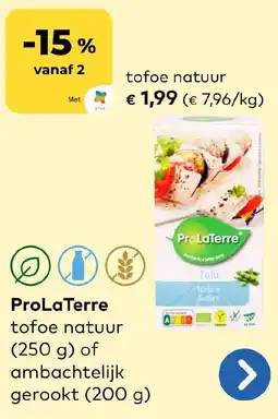 Bio Planet ProLaTerre tofoe natuur of ambachtelijk gerookt aanbieding
