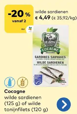 Bio Planet Cocagne wilde sardienen of wilde tonijnfilets aanbieding