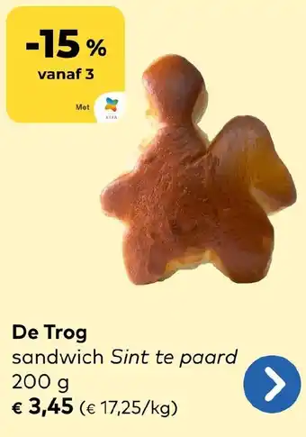 De Trog sandwich Sint te paard